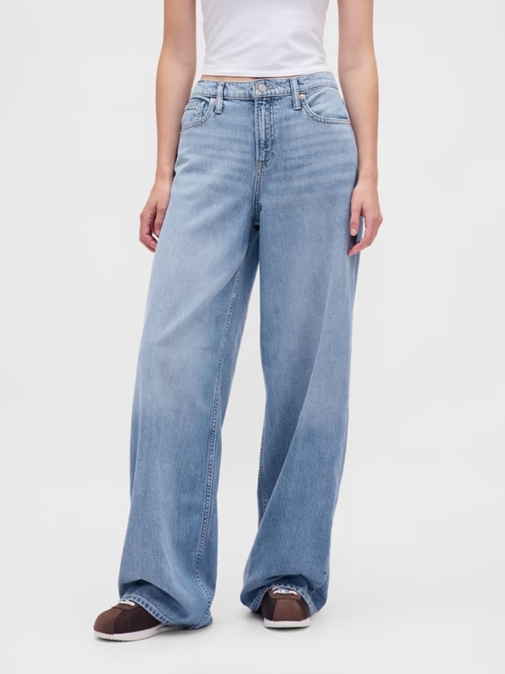 Gap 29P Mid Rise UltraSoft Baggy Jeans